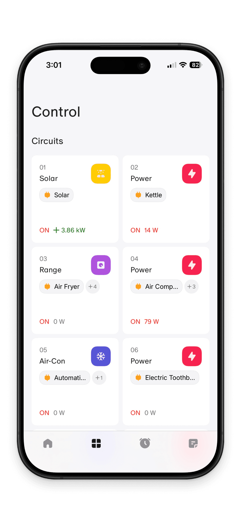 Basis Home app live circuit visibility