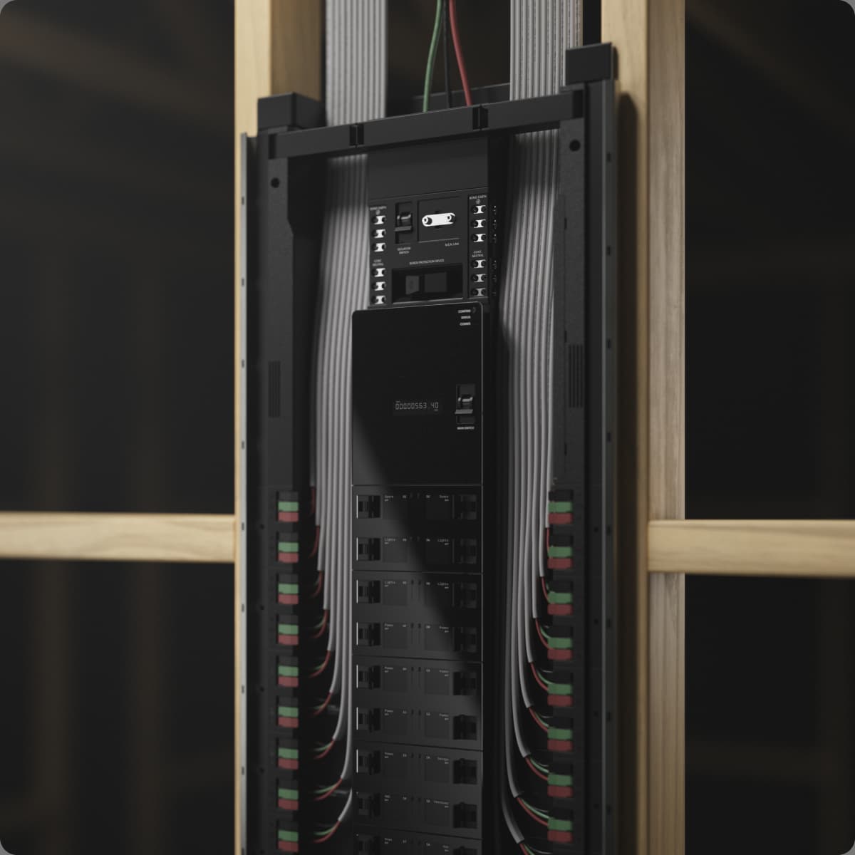 Cutaway showing the Basis Board's wall-bracket install
