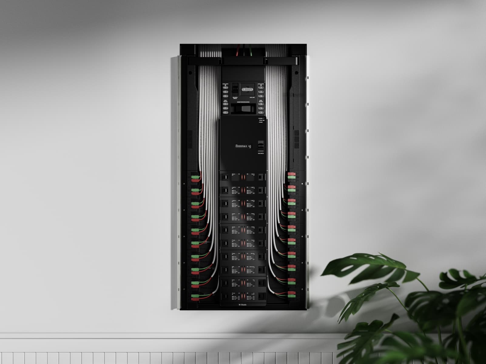 Basis Board flush-mounted on a finished wall